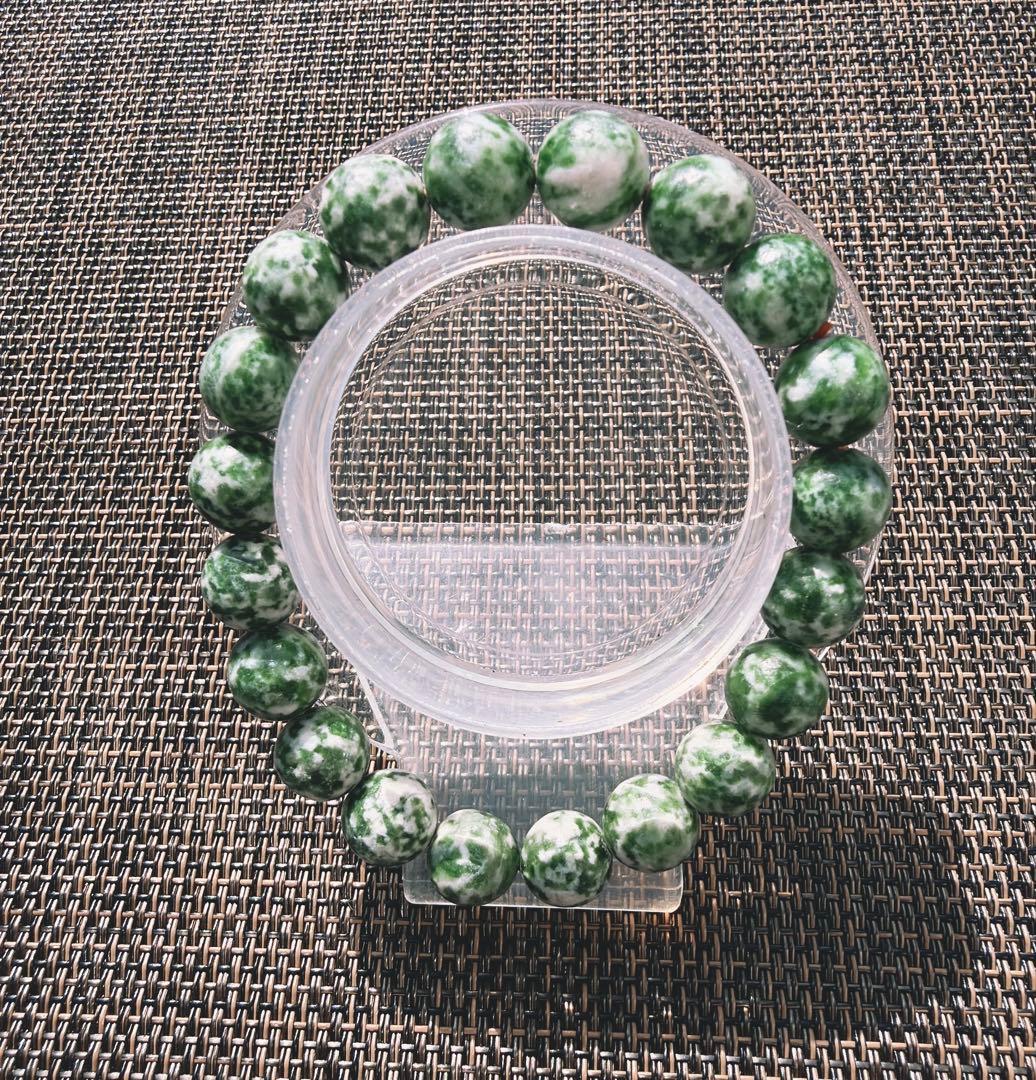 A-108 ラスト1点‼︎ 和田玉 ホータン玉 ブレス 10㎜ 内径17㎝ 天然