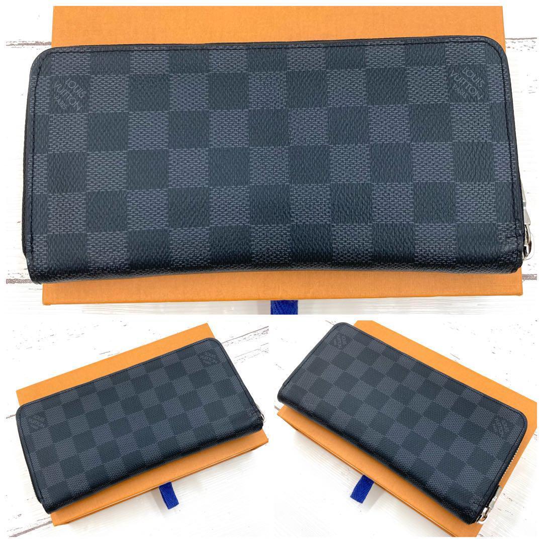 美品】新型IC ルイヴィトン ダミエ グラフィット ジッピーウォレット
