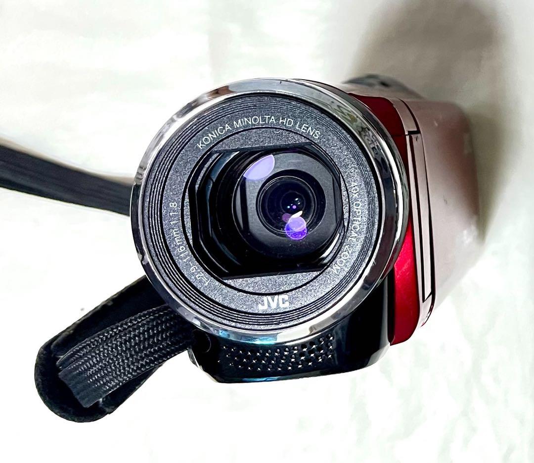 JVC Everio FULL HD ビデオカメラ レッド GZ-E880-R - メルカリ