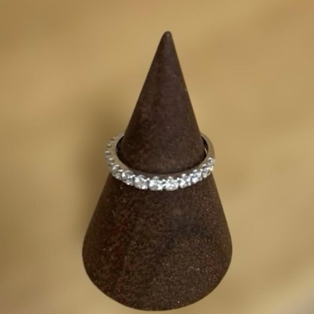 K18WG ハーフエタニティピンキーリング3号 D0.3ct ダイヤモンド:極み K18WG ハーフエタニティピンキーリング3号 D0.3ct ダイヤモンド:極み