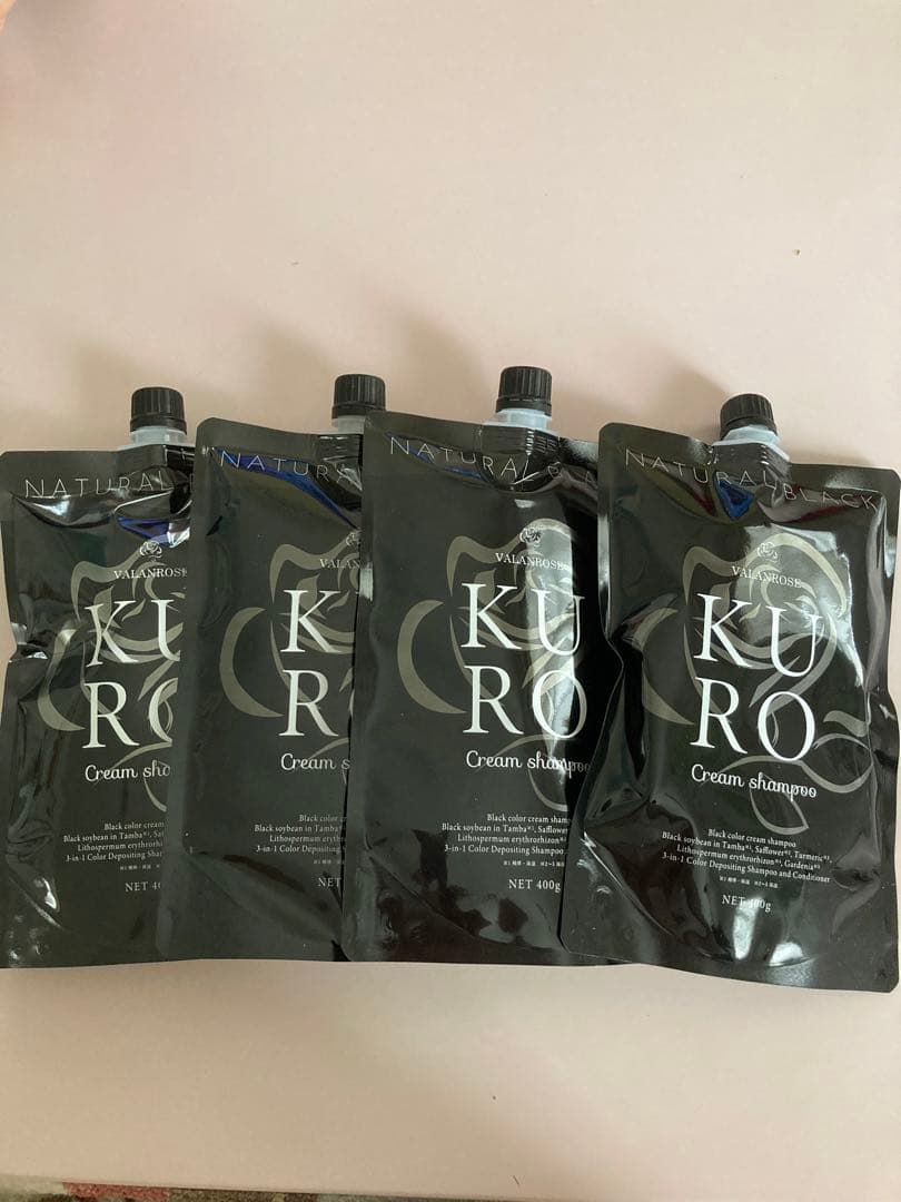 未開封VALANROSE KURO4本セット ナチュラルブラック 400g 新品 VALANROSE KUROクリームシャンプー 400g✕2個 ブラック - メルカリ