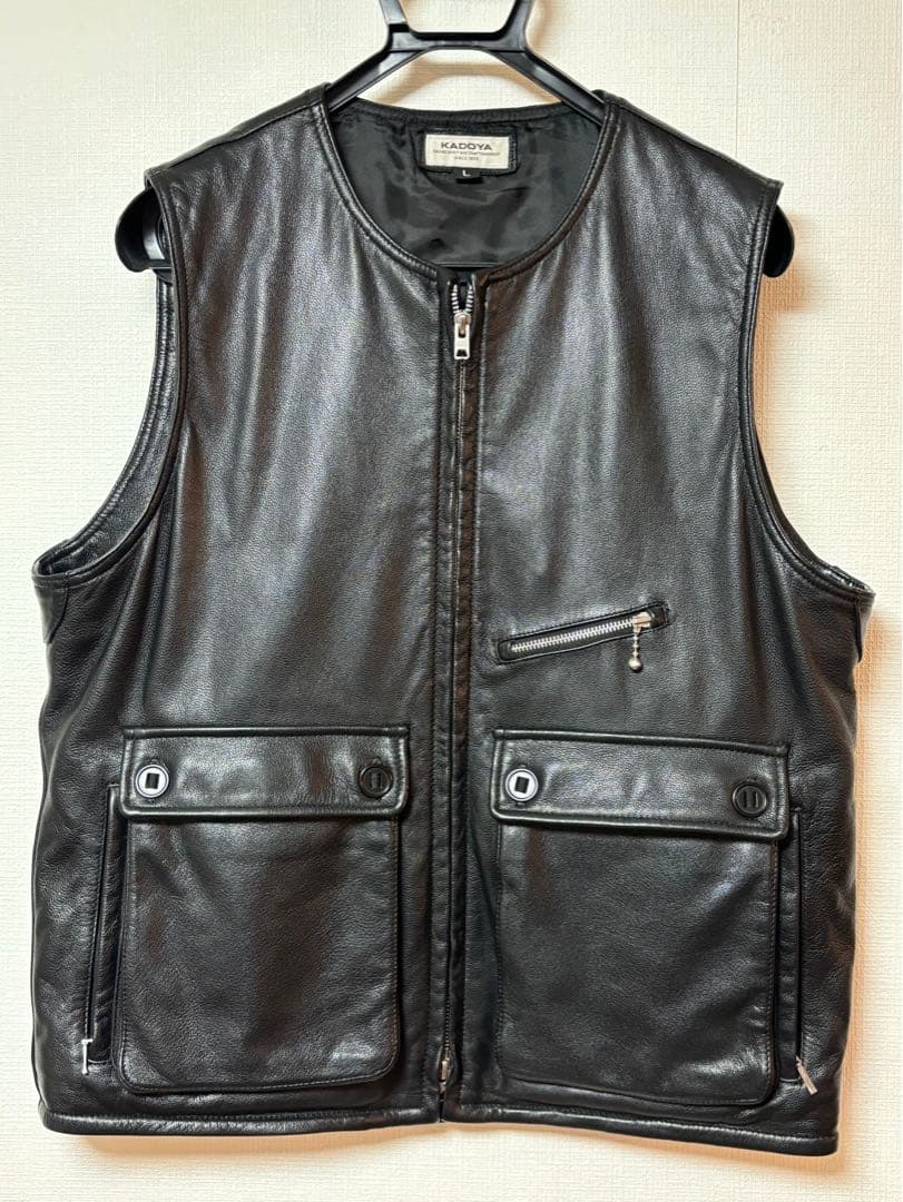 カドヤ レザー ベスト L ハンティングベスト - メルカリ