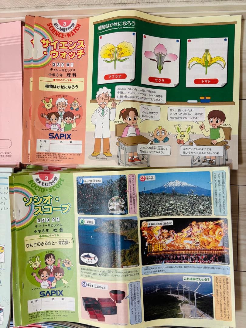 2021年度】サピックス SAPIX 3年生 全4教科フルセット 欠番なし - メルカリ