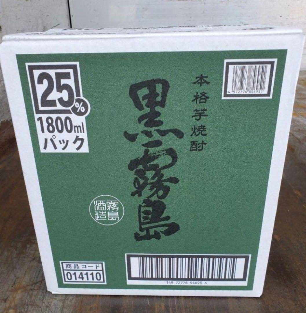 黒霧島25度1.8Lパック×6本