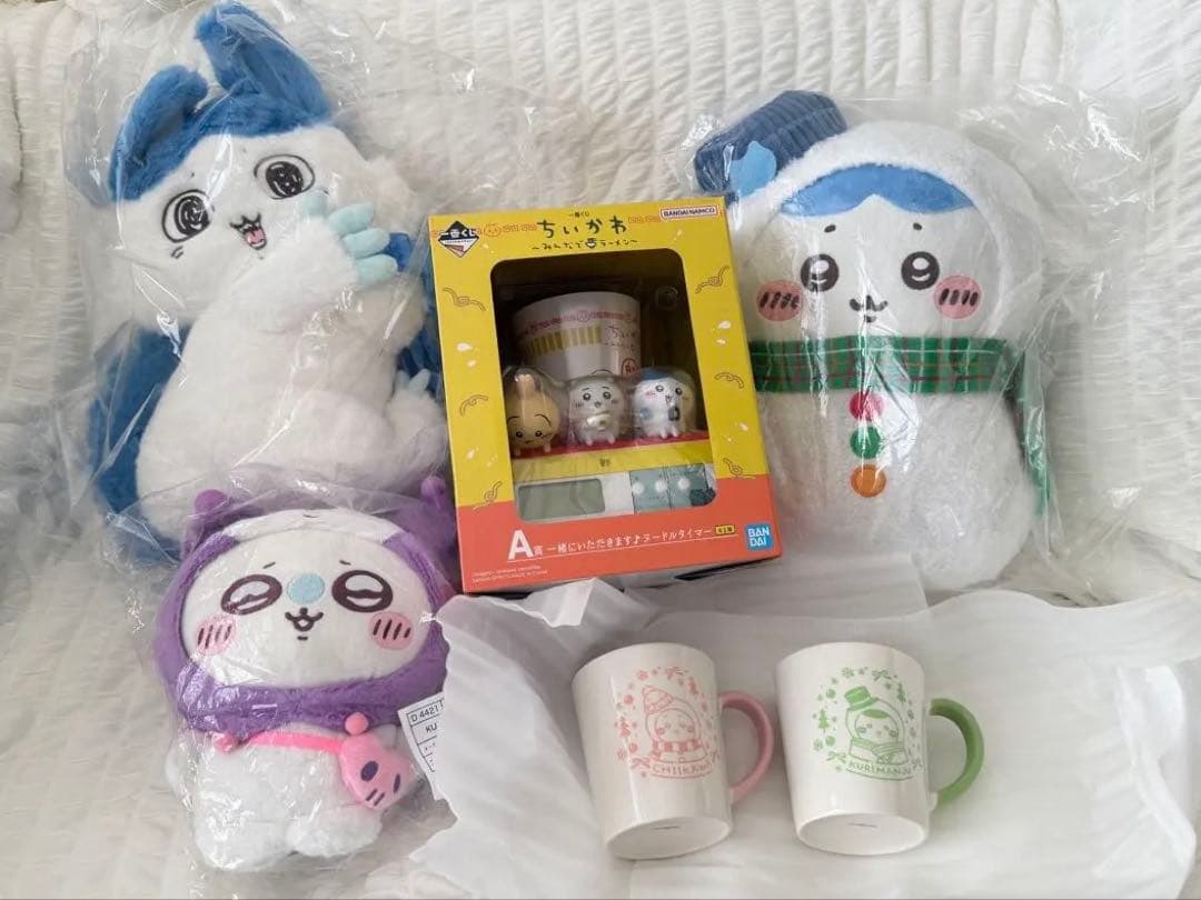 ちいかわ　ぬいぐるみ　くじ　モモンガ　ハチワレ　うさぎ　6点セット　Set(B) 楽天市場】【E賞】うさぎだらけくじ ちいかわ 約10センチ E賞 全6種