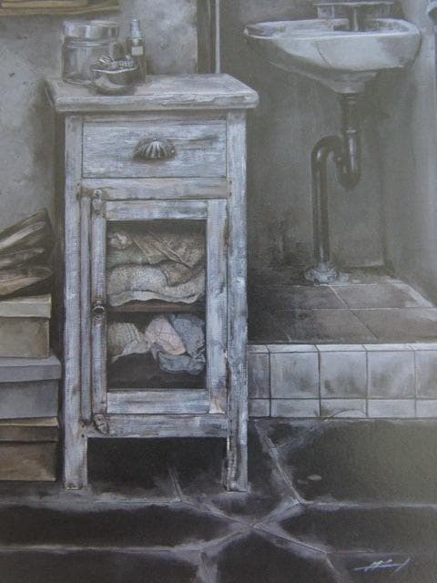 高橋雅史、【Suicide】、希少な額装用画集より、新品額装付、状態良好