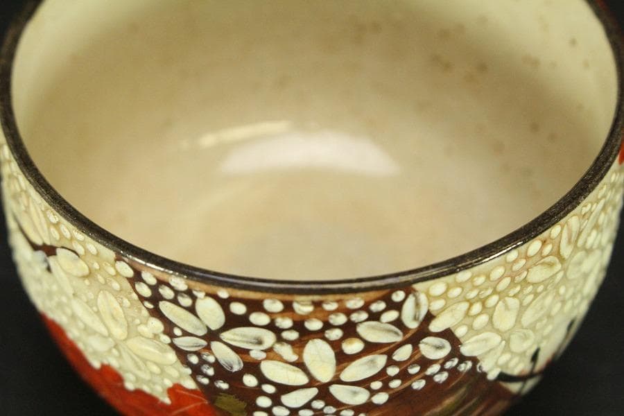 茶道具 京焼 雲錦茶碗 小碗 🏄 時代物(LC727)