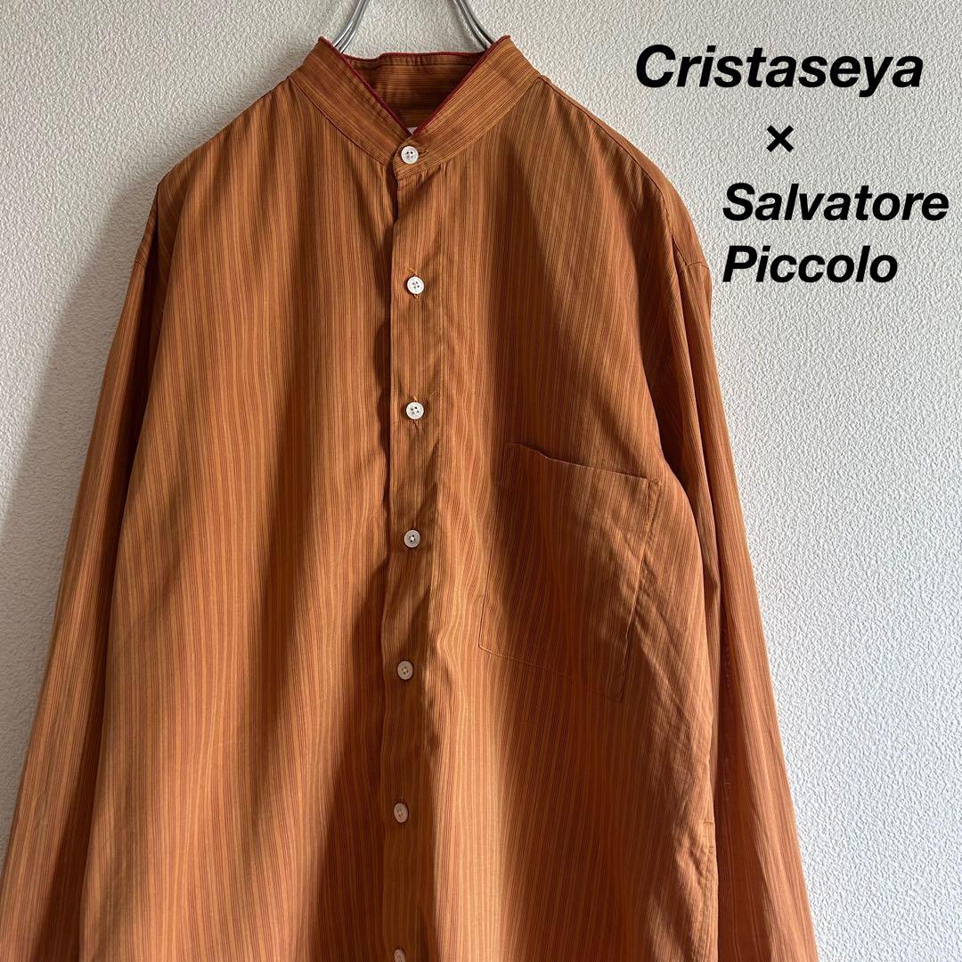 Cristaseya × Salvatore Piccolo バンドカラーシャツ