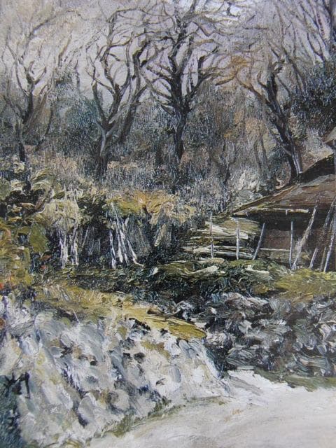 向井潤吉、【大原冬に入る（京都府京都市左京区大原）】