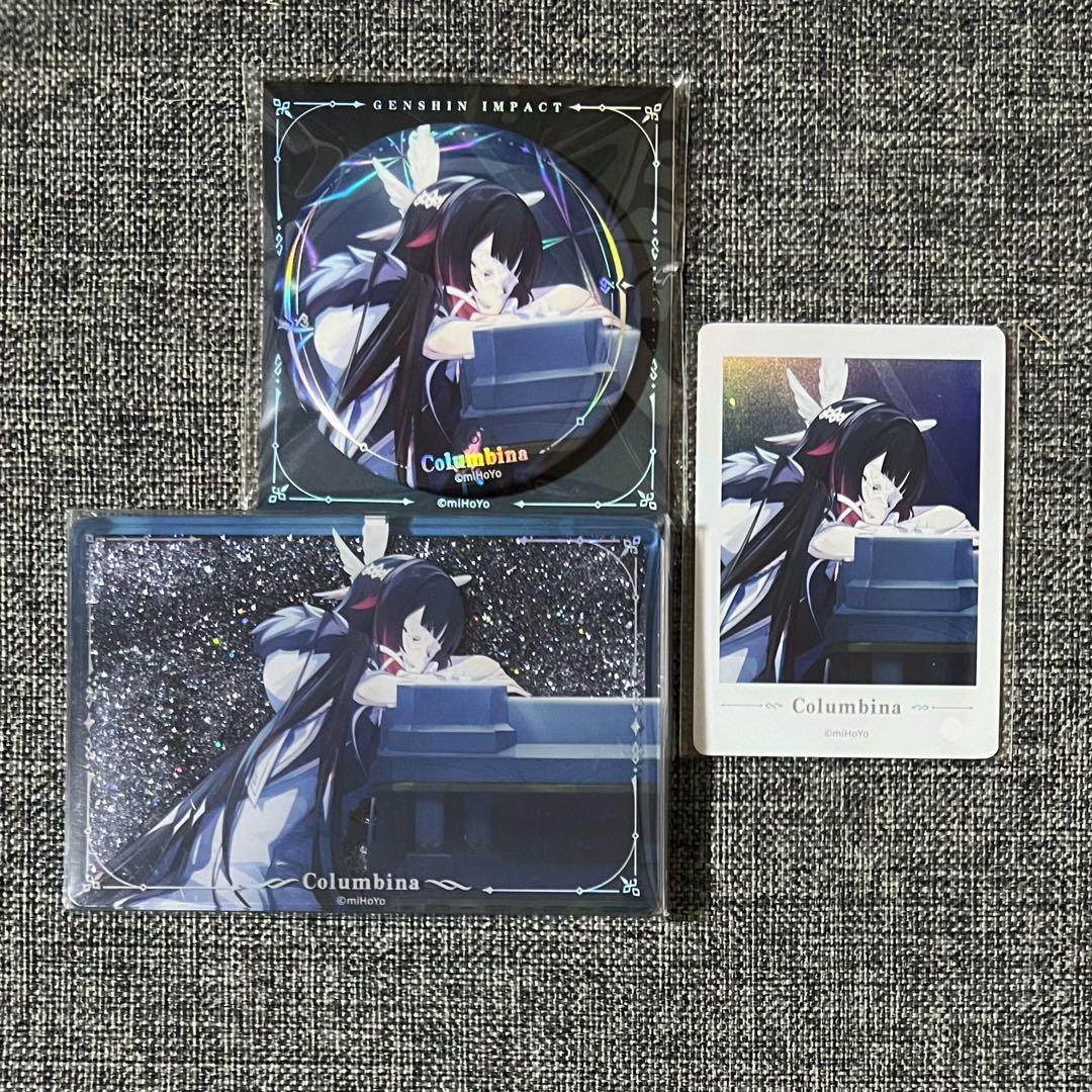 公式正規品 原神 コロンビーナ 少女 流砂コロッタ 缶バッジ カード 冬