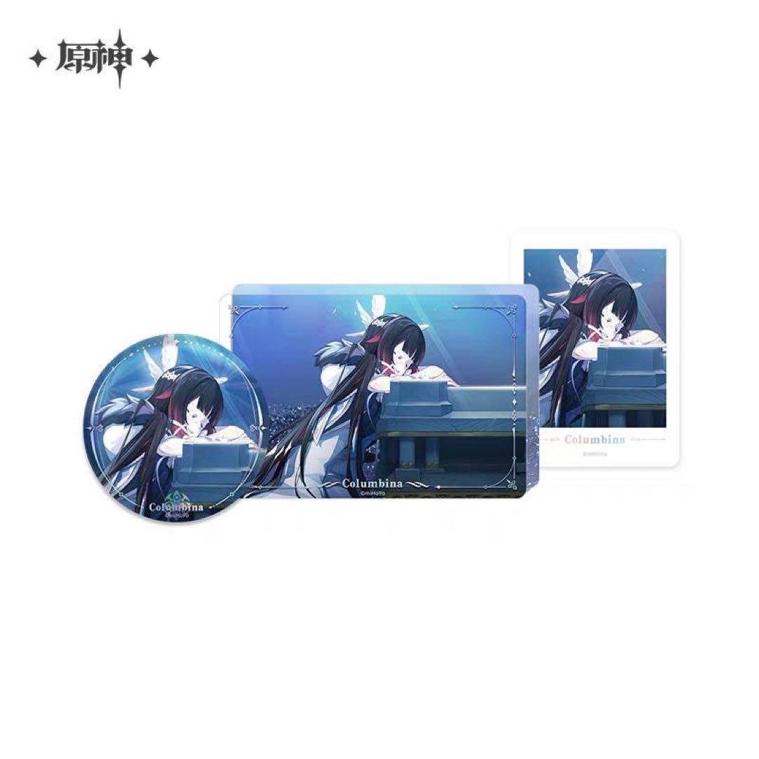 公式正規品 原神 コロンビーナ 少女 流砂コロッタ 缶バッジ カード 冬