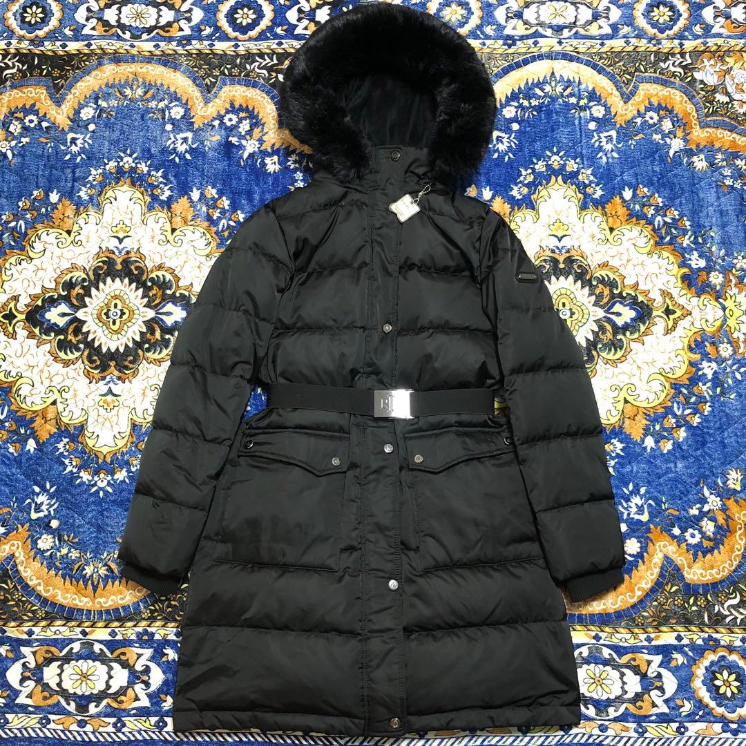 RLL ローレンラルフローレン　ダウンジャケット　ダウンコート　黒　ベルト付