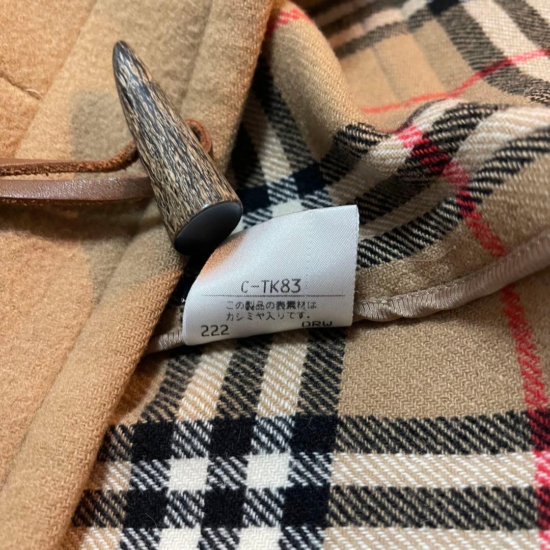 バーバリーロンドン ダッフルコート カシミア混ロングコート フーディ