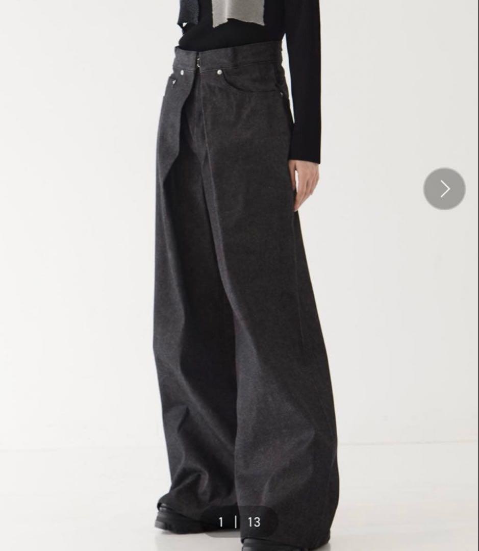 JOHN LAWRENCE SULLIVAN ワイドレッグデニム　リジット　XS