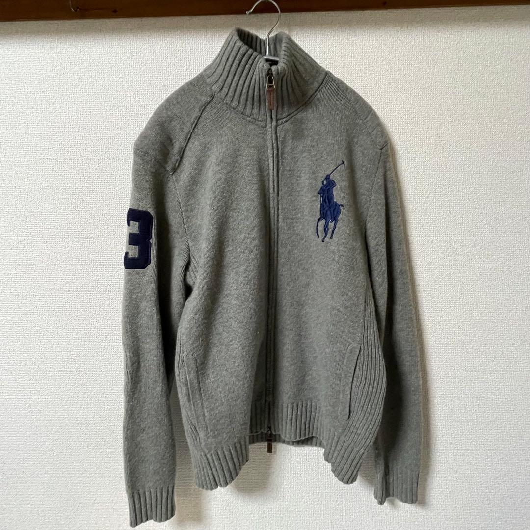ポロラルフローレン ドライバーズニット ビッグポニー フルジップ