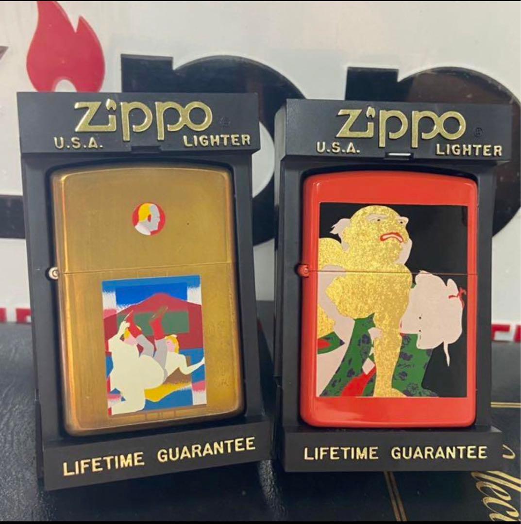 未使用 ZIPPO 1994年製 横尾忠則浮世絵春画シリーズうるし塗り4点