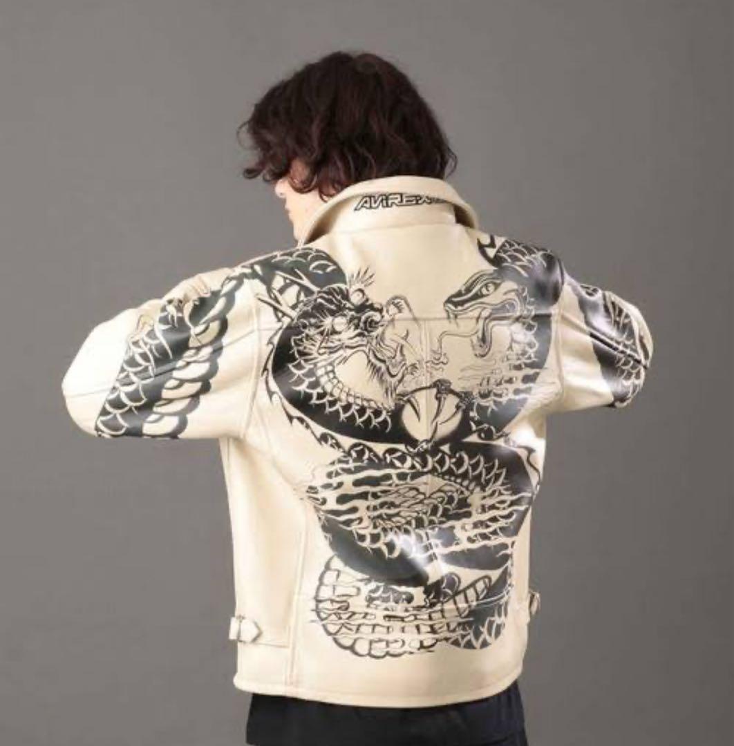 AVIREX（アヴィレックス）ドラゴンスネーク レザージャケットM 希少 最