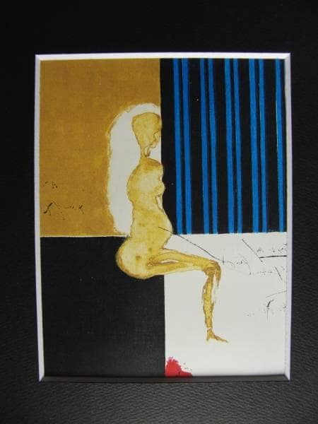 池田 満寿夫、受胎告知、希少な額装用画集より、美品、新品額装付