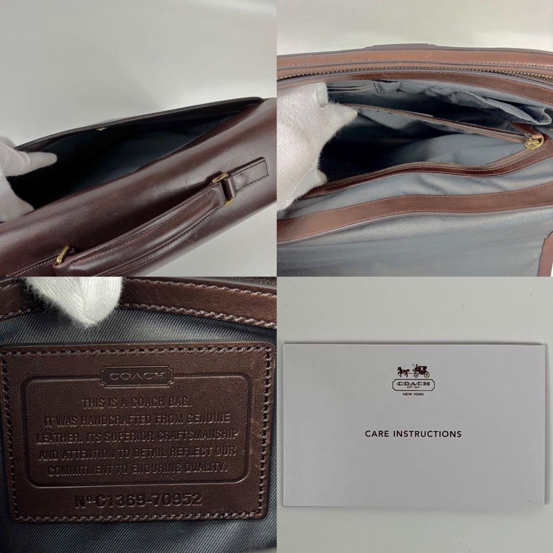 レア廃盤 コーチ ビジネスバッグ ゴールド金具 レザー ブラウン A4OK