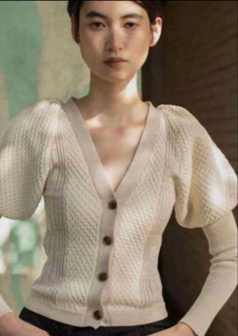 LEINWÄNDE　Bobble Knit Cardigan