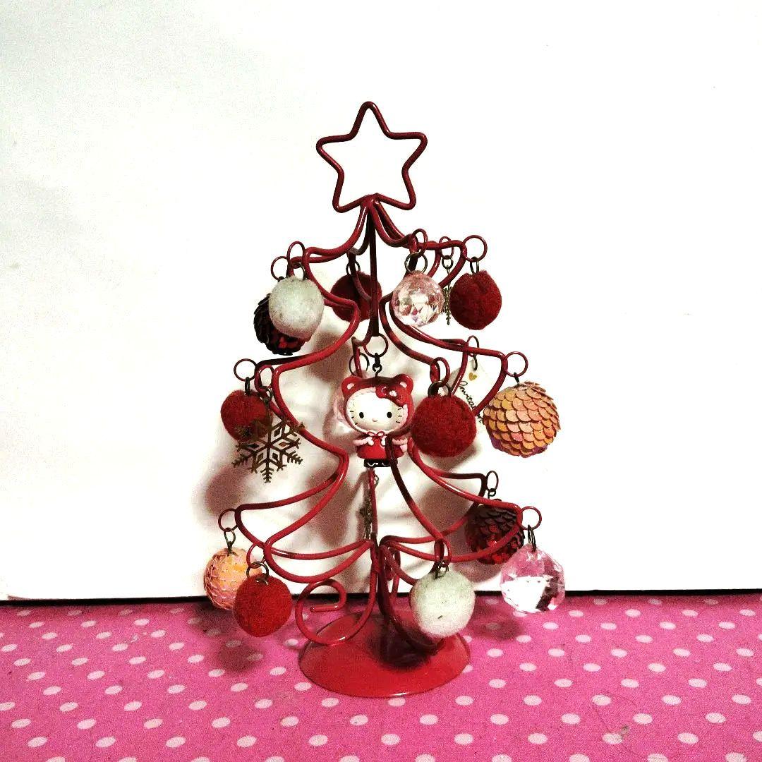 くま頭巾キティちゃん❤ミニクリスマスツリー