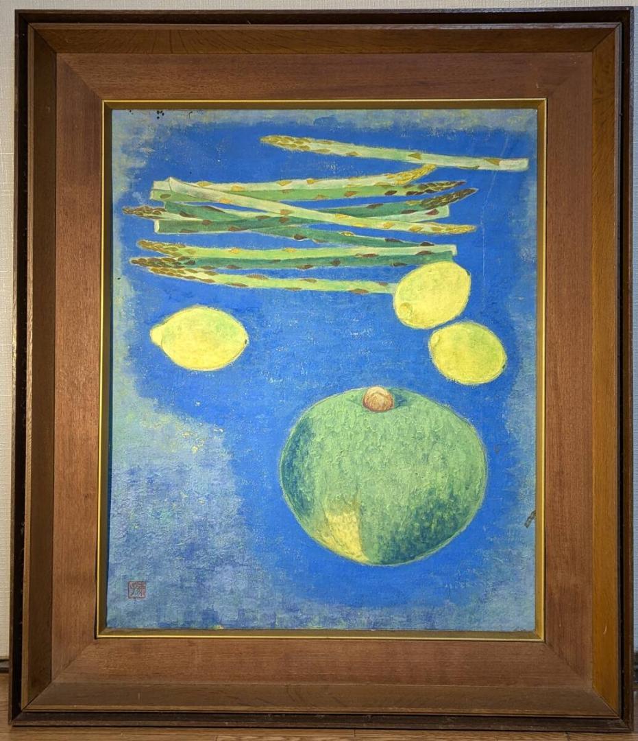 【真作】絵画　植杉泰子　日本画12号　静物　美しい色彩のハーモニー　U57