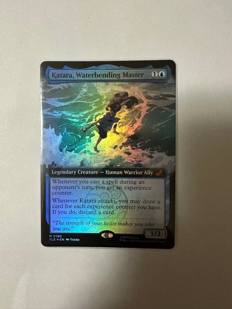 MTG 水の技の達人、カタラ/ 拡張アート foil 　英語1枚 FOIL】【日】水の技の達人、カタラ/Katara, Waterbending Master[青R