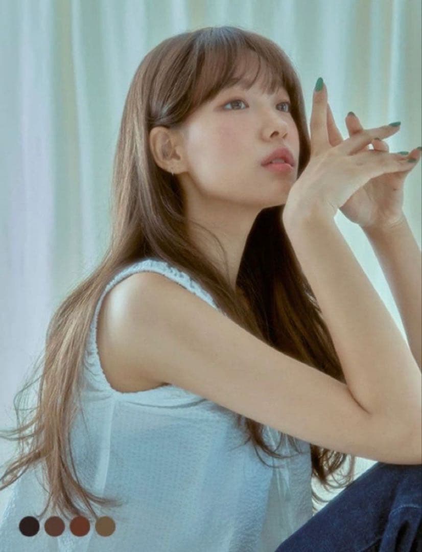 ピンクエイジ★手植フルウィッグシースルーバング Cカール(モースト）