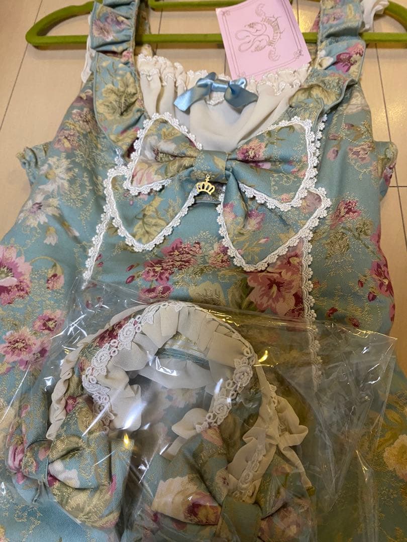 メタモルフォーゼ ジャガードヨークフレアJSK &カチューシャ ミント