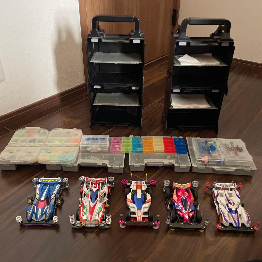 ミニ四駆用スタッキング収納2段ボックス　まとめ売り2個セット 引退品