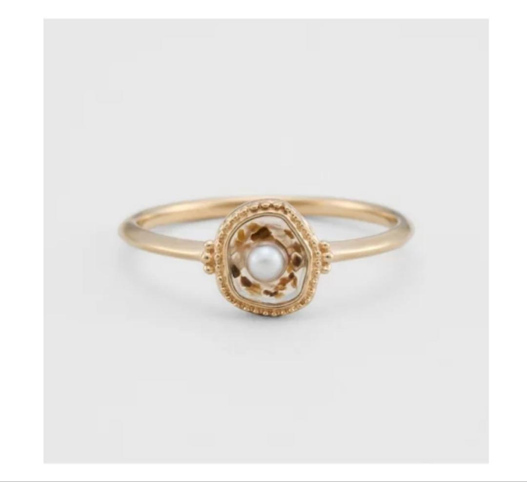 完売品】agete アガット K10 ゴールドリング13号タイガーアイ 金運