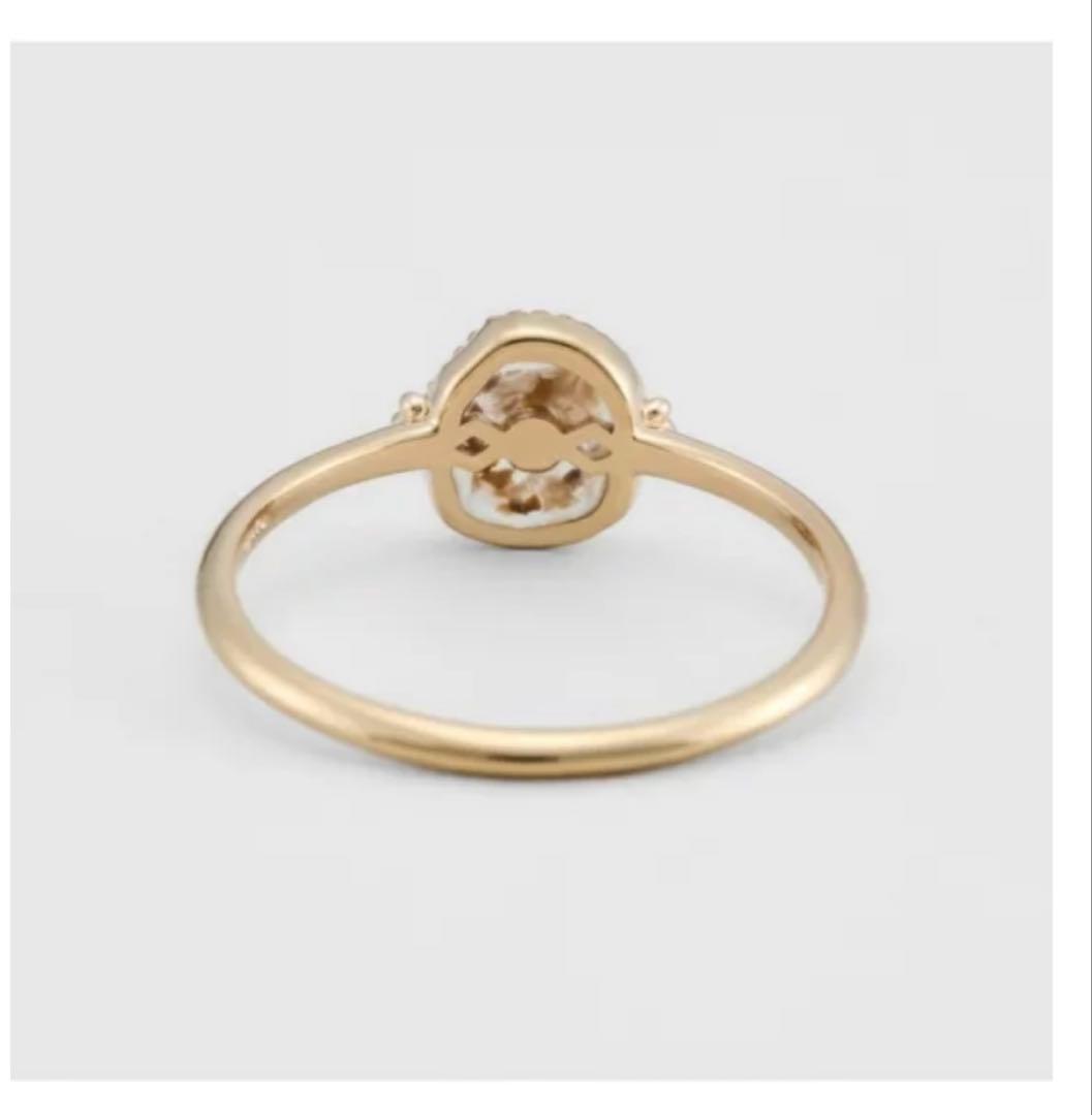 完売品】agete アガット K10 ゴールドリング13号タイガーアイ 金運