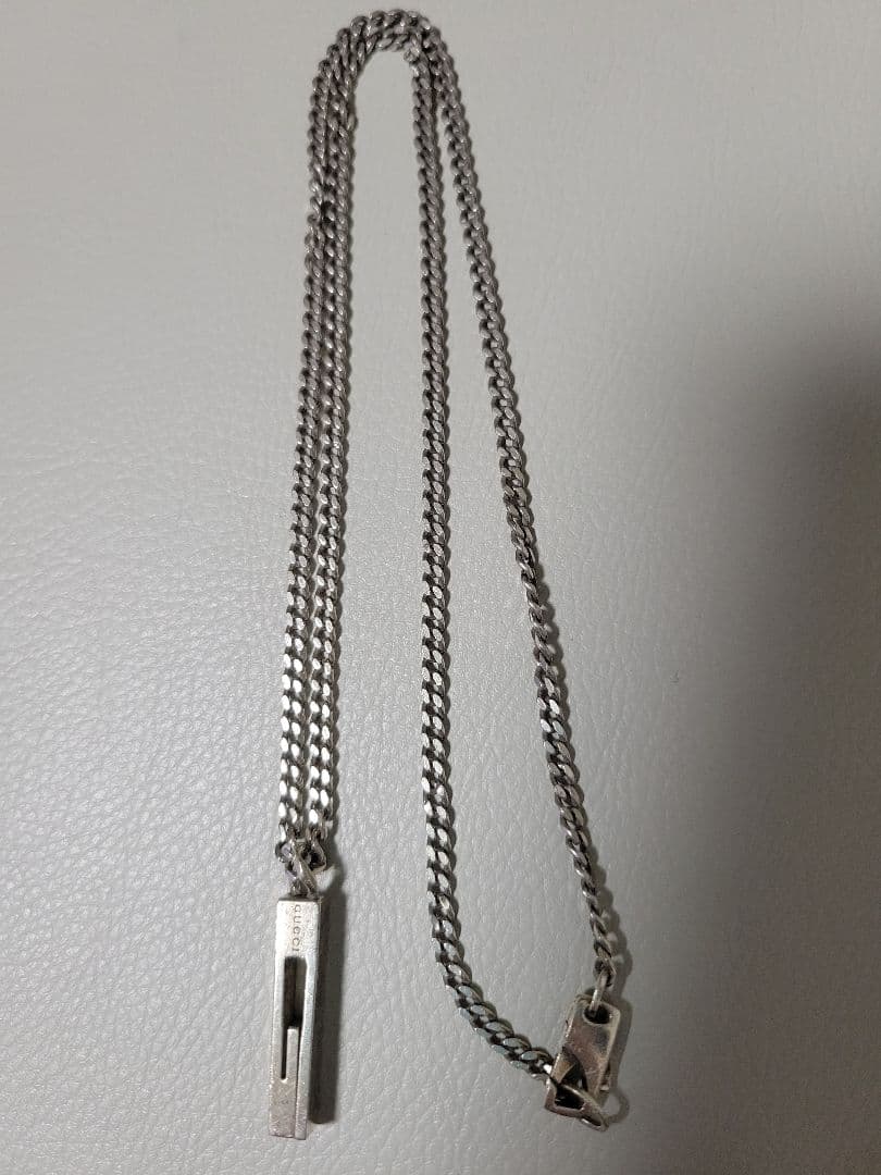 GUCCI　ネックレス　メンズ　カットアウト Gバー ペンダント　シルバー925 楽天市場】【新品】 グッチ ネックレス カットアウトGバー Gロゴ