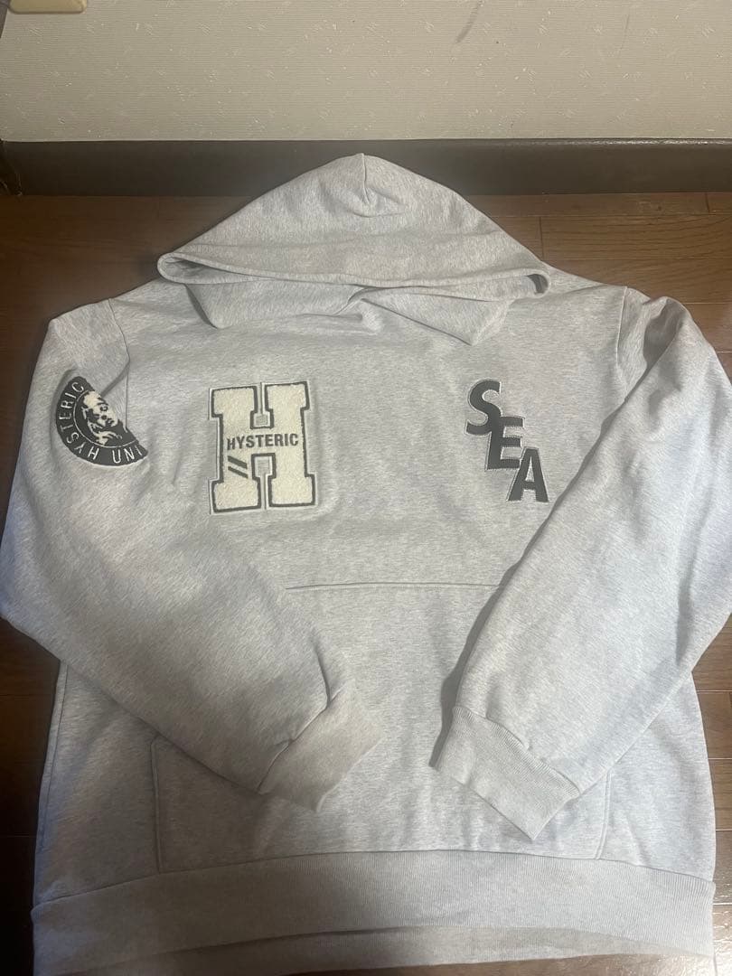 HYSTERIC GLAMOUR ウィンダンシーフード付きパーカー グレー