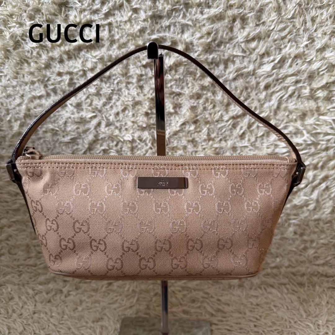 ☆美品☆GUCCI グッチ　アクセサリーポーチ　ショルダーバック　GG　ベージュ 楽天市場】GUCCI グッチ GGキャンバスアクセサリーポーチ 039.1103