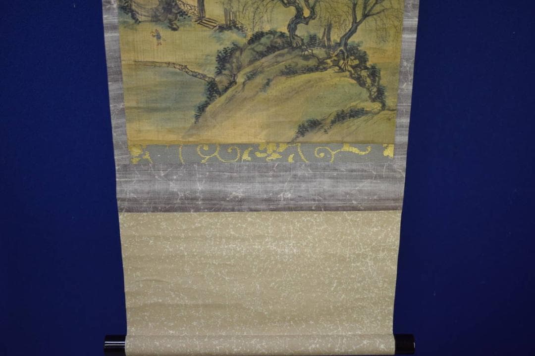 模写/王石谷/山水図/布袋屋掛軸HI-276 - メルカリ