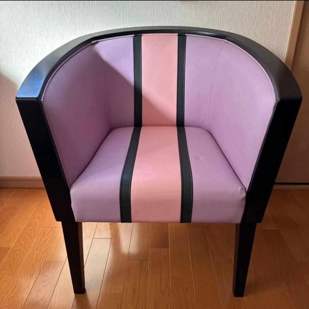 リエンダ　椅子 イス アームチェア ラウンジチェア 1Pストライプデザイン