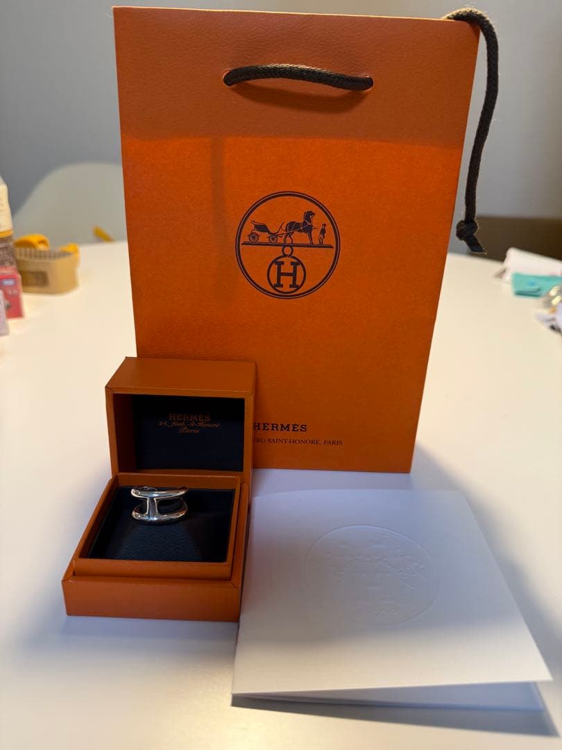 【美品】 エルメス オスモズ 53 リング シルバー925