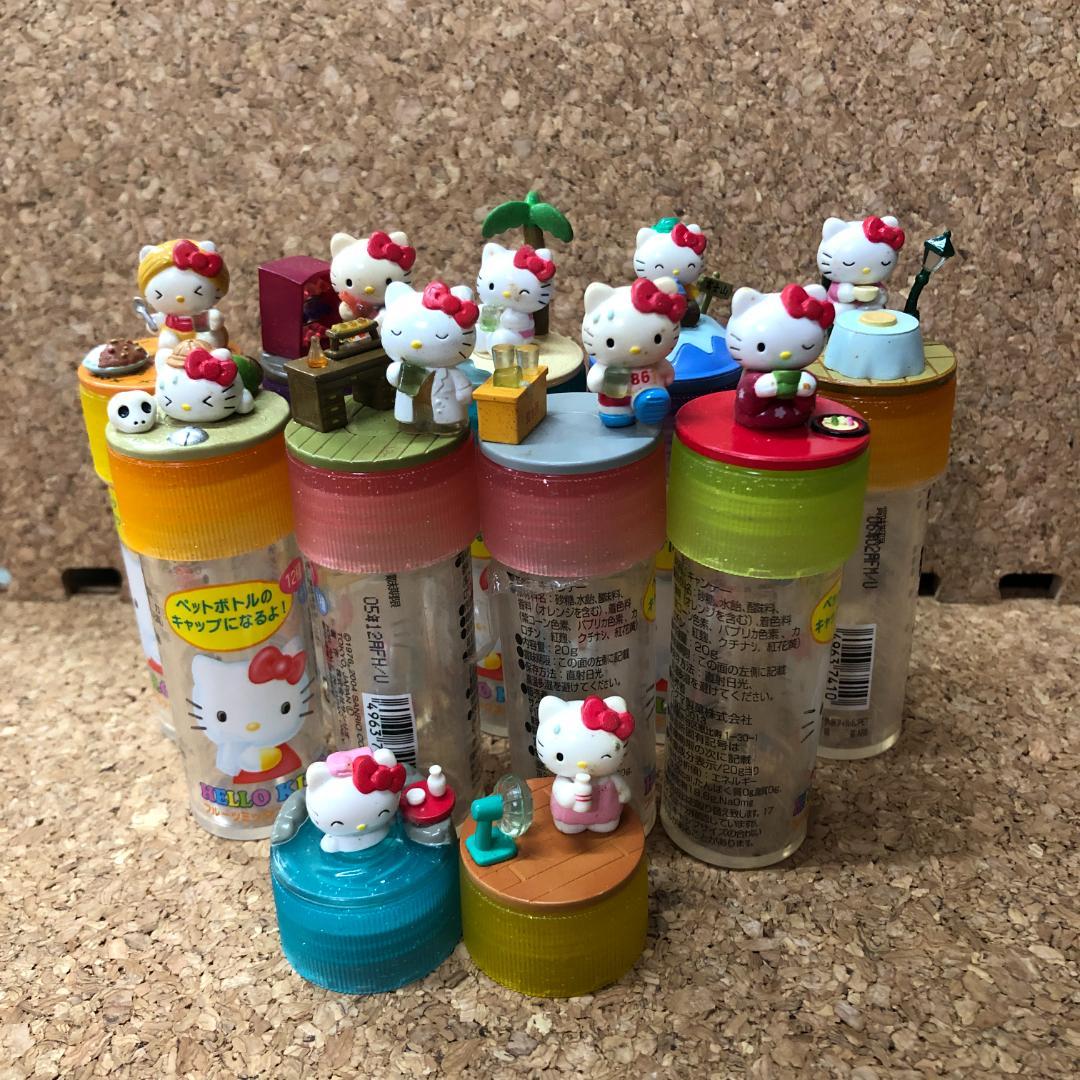 シ*」様 レトロ ハローキティ サクマ製菓 食玩 ボトルキャップ 11点セット