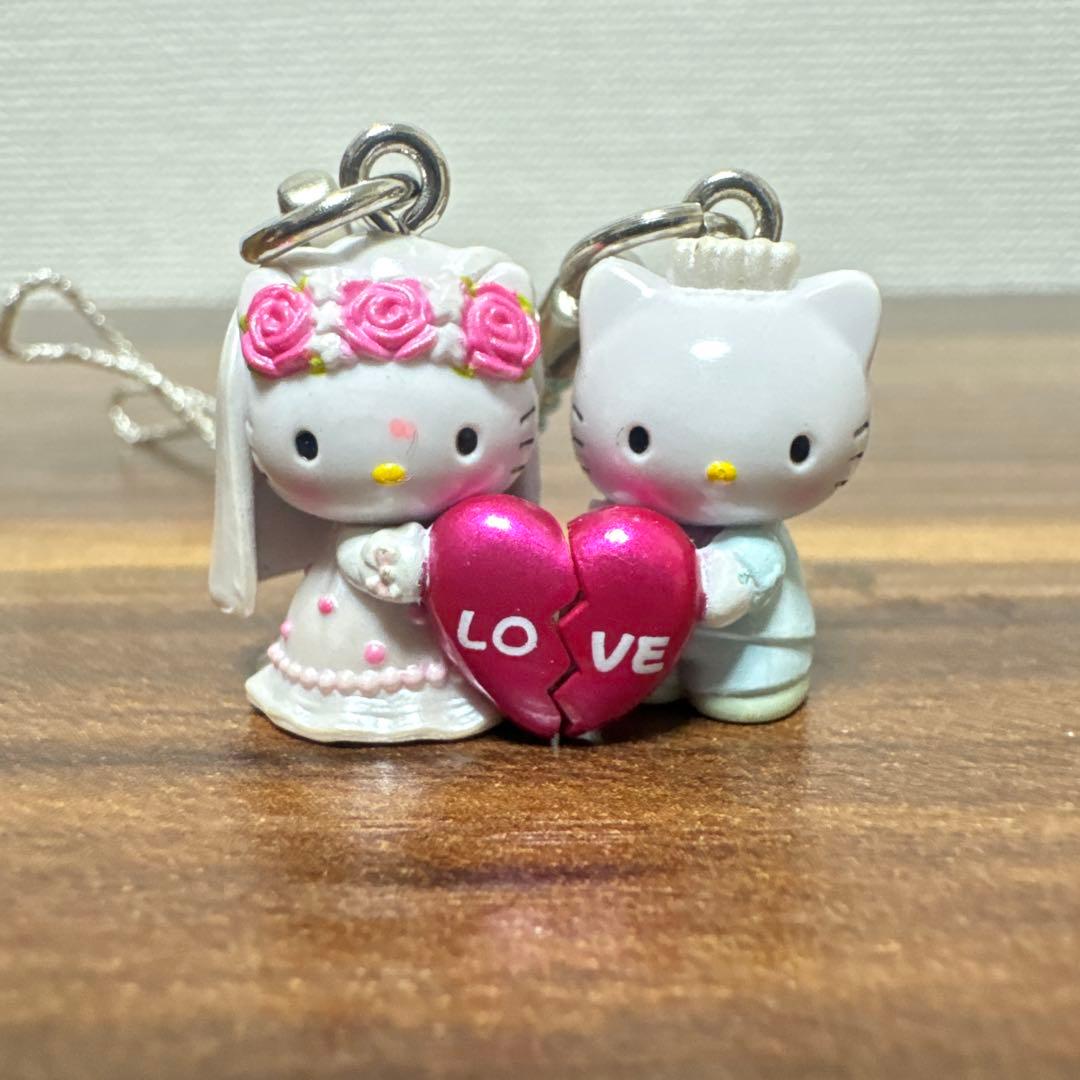キティ 根付け ストラップ 2点セット 信州限定 軽井沢ウェディング レア 2000年代ご当地キティ ハローキティ ウェディング 根付け 2個