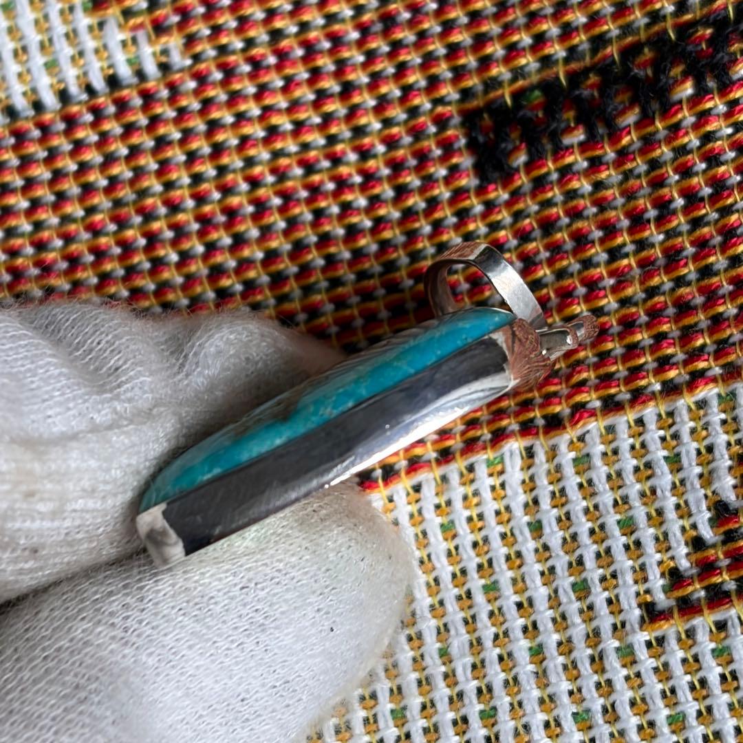 ナバホ ペンダントトップ ターコイズ リーフ Steve Yellowhorse - メルカリ