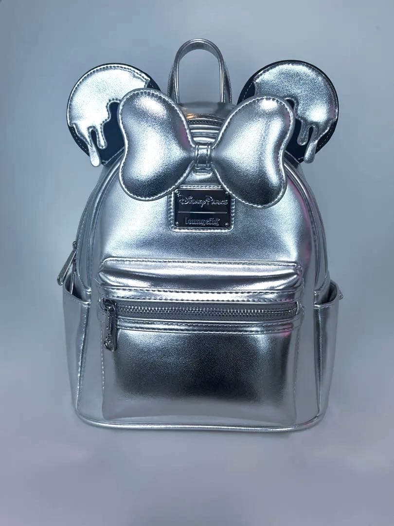 Disney 100周年 ランウジフライ　ミニーマウスリュック シルバー