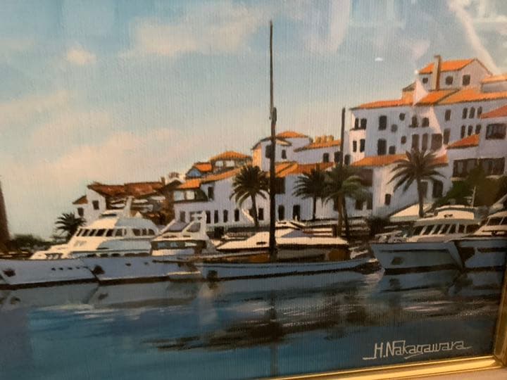 中河原英之  作   スペイン   マルベージャの港 ★購入金額交渉可能