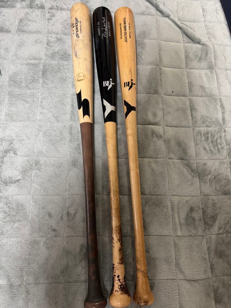 木製硬式バット 3本セット