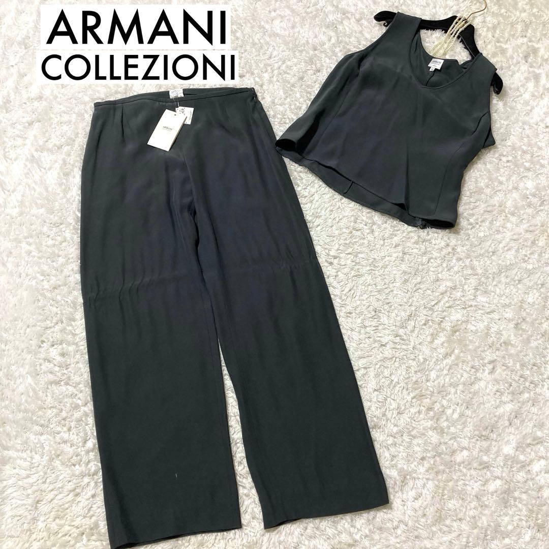 パンツタグ付き♡ 大きいサイズ アルマーニ シルク混 セットアップ 上下 パンツタグ付き♡ 大きいサイズ アルマーニ シルク混 セットアップ