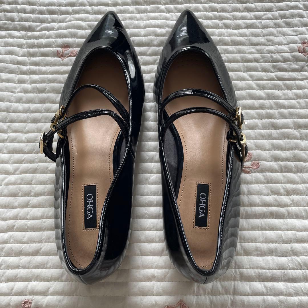 Yuka※OHGA オーガ　メリージェーン　ダブルストラップパンプス