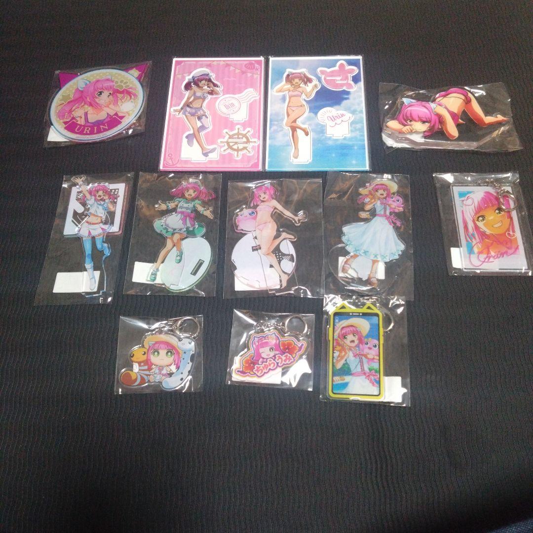 パチンコ　海物語　ウリン　キーホルダー＆アクリルスタンド12点セット