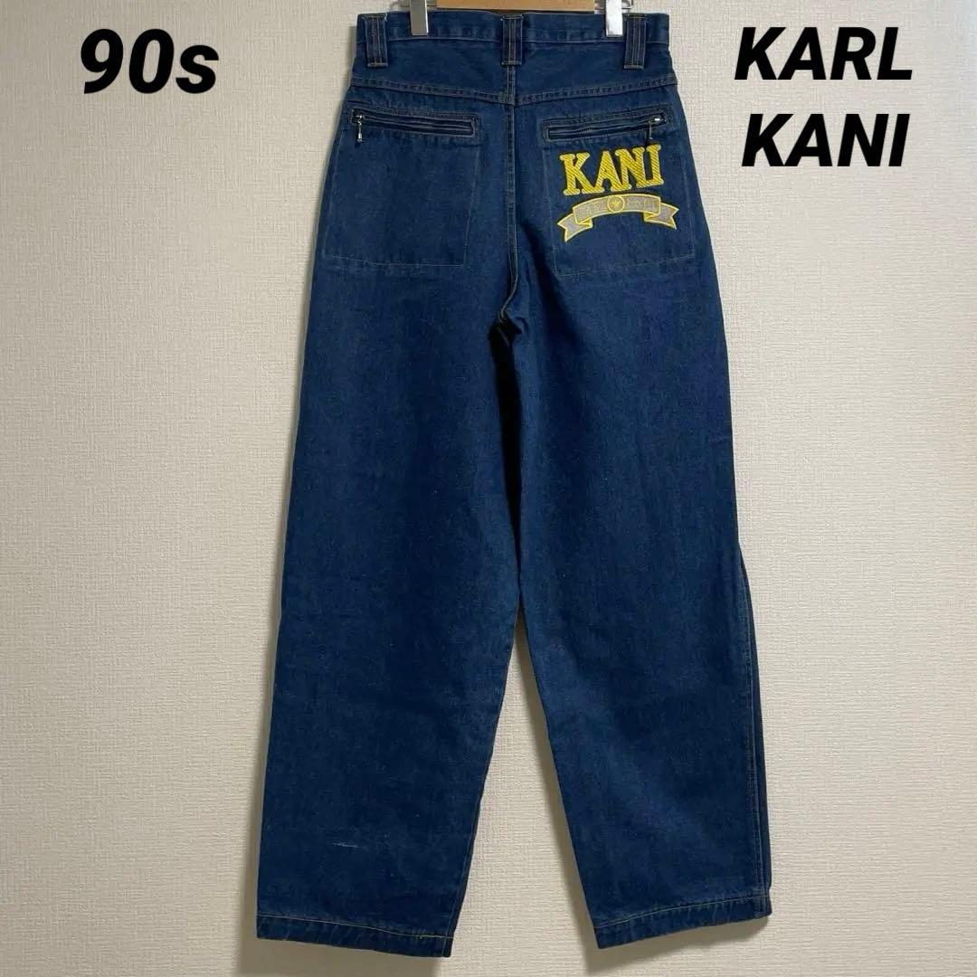 90s KARL KANI カールカナイ デニム 極太 バギー 2pac 刺繍 - メルカリ