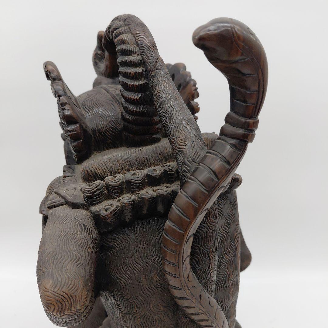 バリ ハヌマーンと龍 黒檀彫刻 - メルカリ