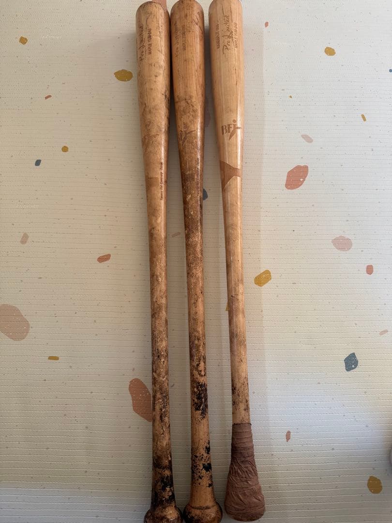 ヤナセ木製硬式バット 3本セット
